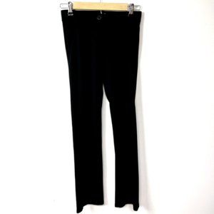 Betabrand Solid Black Straight Leg Elastic Pull On Yoga Pants Leggings